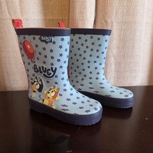 Bluey Bingo Ground Up Rubber Rain Boots Waterproof Toddler Size 7/8